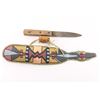 Image 3 : Beaded Knife Sheath With Trade Knife.