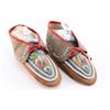 Pair of Iroquois Beaded Moccasins.
