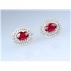 Image 2 : Brilliant Ruby and Diamond Earrings featuring