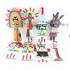 Image 1 : Lot of 10 Large Kachinas and a Headdress.