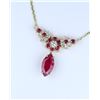 Image 4 : Beautiful Ruby and Diamond Necklace featuring