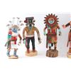 Image 2 : Lot of 6 Native American Kachinas on Wood Bases.