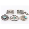 Image 1 : Lot of 5 Belt Buckles and 1 Set of Cuff Links