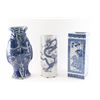 Image 1 : Collection of 3 Vintage Blue/White Asian Vases.