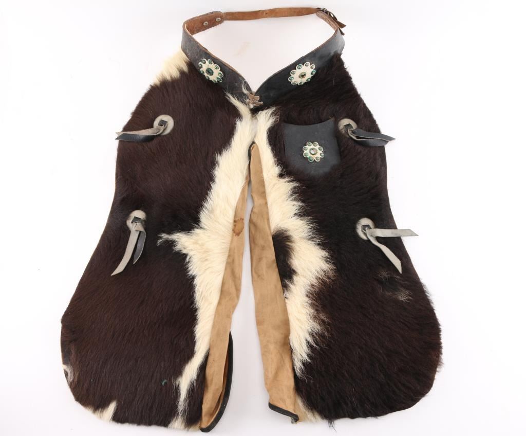 Cowhide Rodeo Chaps Pair of Child's Cowhide Chaps.