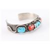 Image 2 : Effie Coral and Turquoise Cuff.