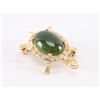 Image 1 : Vintage Karbra Green Jade Turtle Brooch.