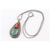 Image 1 : Effie Turquoise and Coral Pendant.