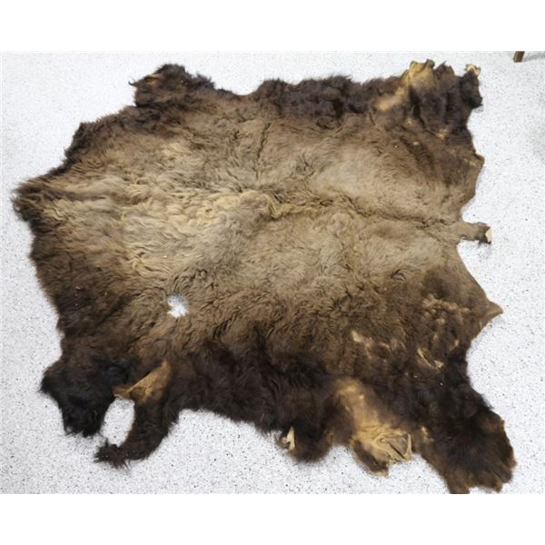 Lot of Buffalo Hide and Piece of Leather.