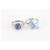 Image 1 : Two Rings, Topaz and Blue Stone.
