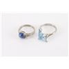 Image 2 : Two Rings, Topaz and Blue Stone.