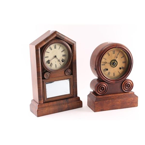 Lot of Two Antique Mantel Clocks
