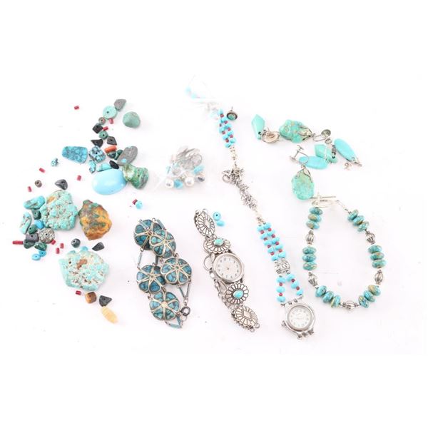 Lot of Beaded or Turquoise Jewelry.