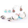 Image 2 : 4 Pair of Native American Pierced Earrings.