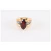 Image 1 : Ladies Garnet & white Topaz Ring