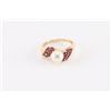 Image 1 : Ladies Pearl & Spinel Ring