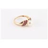Image 2 : Ladies Pearl & Spinel Ring