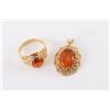 Image 2 : Ladies Amber Pendant & Ring Set