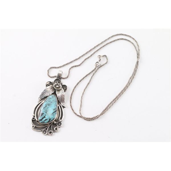 Large Navajo turquoise Pendant