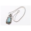 Image 1 : Large Navajo turquoise Pendant