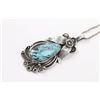 Image 2 : Large Navajo turquoise Pendant