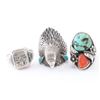 Image 2 : Collection of 5 Native American Rings