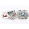 Image 2 : Collection of 5 Native American Belt Buckles