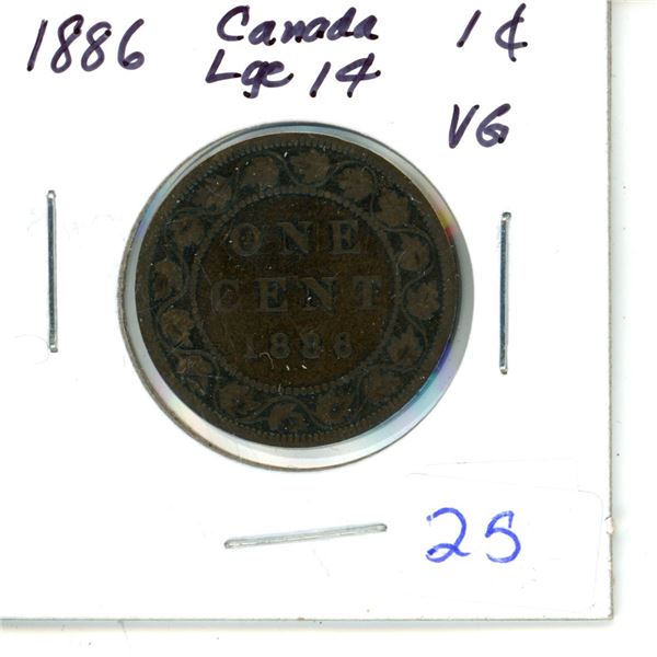 1886 Canada Large Cent