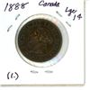 Image 2 : 1888 Canada Large Cent (1.)