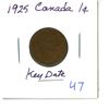 Image 1 : 1925 Canada 1¢ KEY DATE
