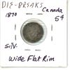 Image 2 : 1870 Wide Flat Rim, Die Breaks Canada Silver 5¢