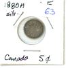 Image 1 : 1880H Canada Silver 5¢