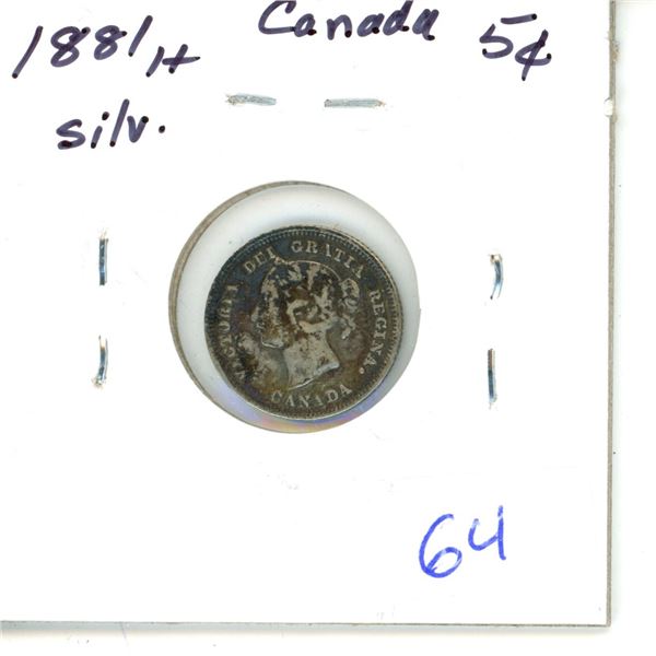 1881H Canada Silver 5¢