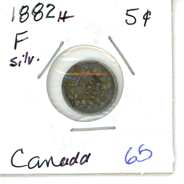 1882H Canada Silver 5¢