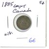 Image 1 : 1885 Lge 5 Canada Silver 5¢