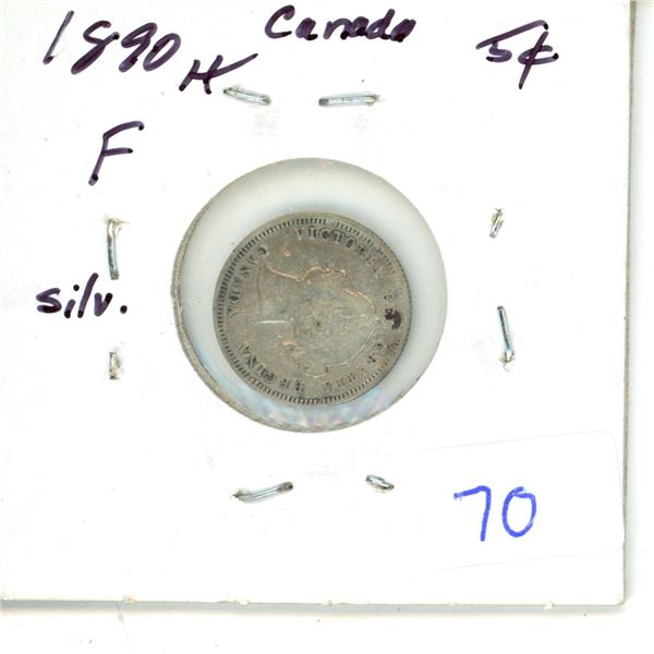 1890H Canada Silver 5¢