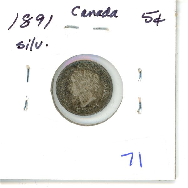 1891 Canada Silver 5¢