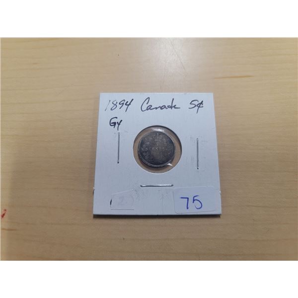 1894 Canada Silver 5¢