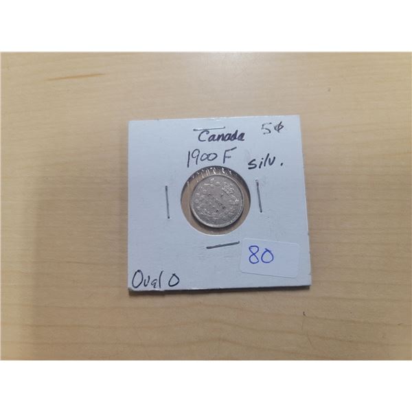 1900 Oval 0 Canada Silver 5¢