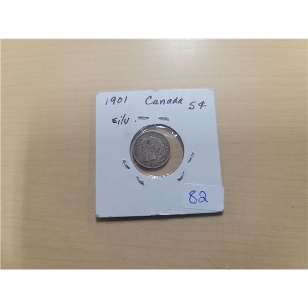 1901 Canada Silver 5¢