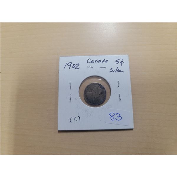 1902 Canada Silver 5¢ (1.)