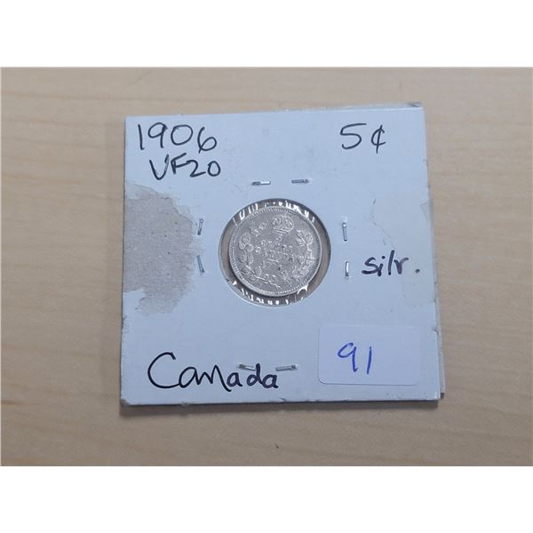 1906 Canada Silver 5¢