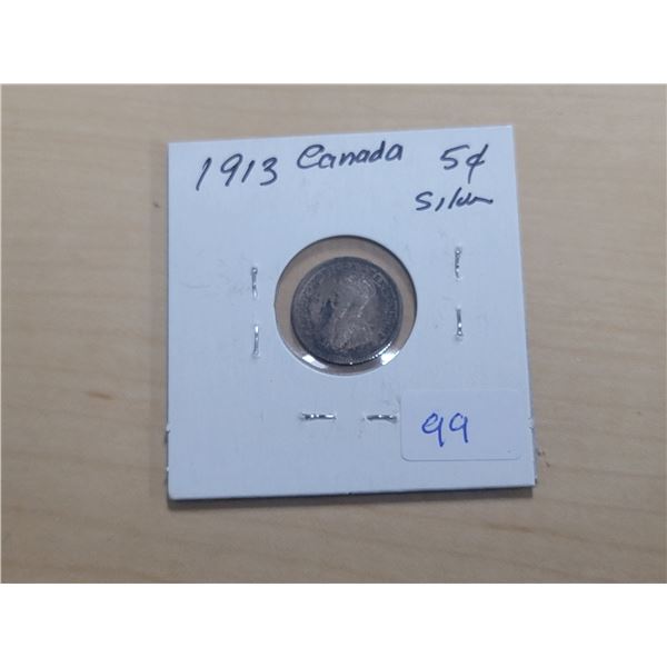 1913 Canada Silver 5¢