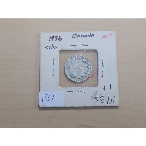 1936 Canada Silver 10¢