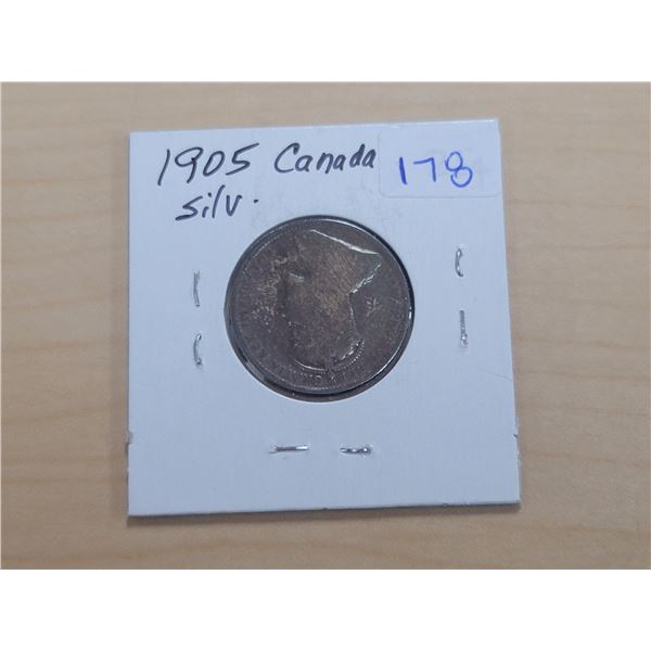 1905 Canada Silver 25¢