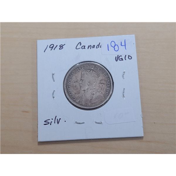 1918 Canada Silver 25¢