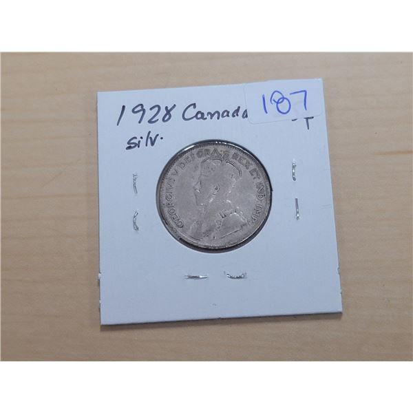 1928 Canada Silver 25¢