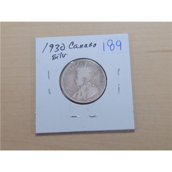 1930 Canada Silver 25¢