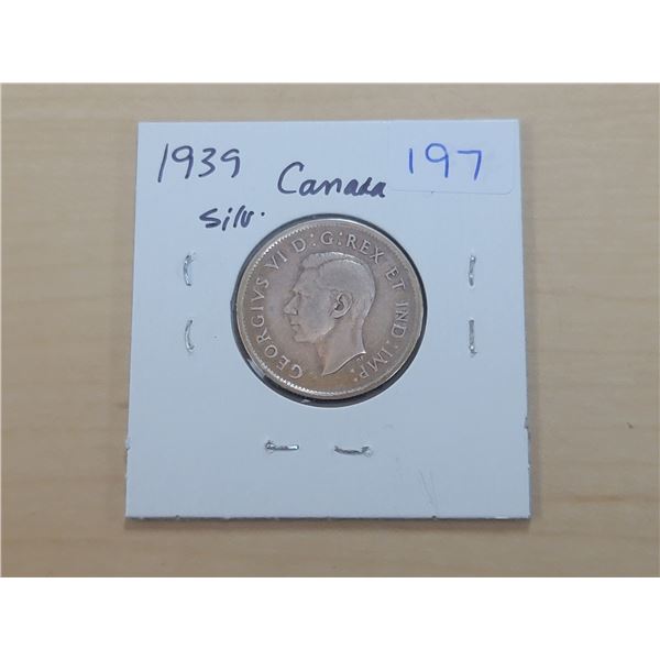 1939 Canada Silver 25¢