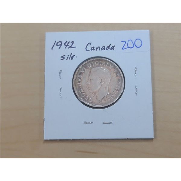 1942 Canada Silver 25¢